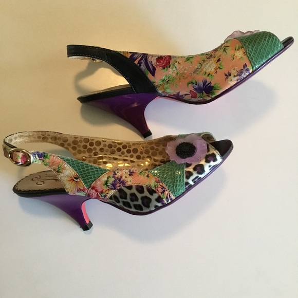 POETIC LICENSE LEATHER PEEP TOE SLING BACKS - Picture 5 of 13